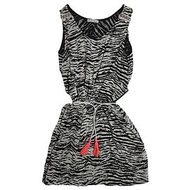 Mini abito Scarlett Roos stampa zebra nero e bianco