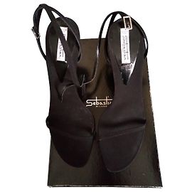 Sebastian Italienische Schwarze Sandalen