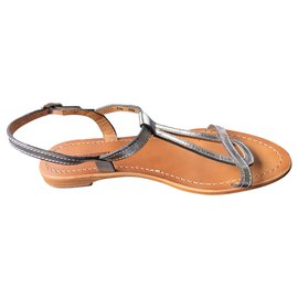 Autre Marque Sandali The Tropeziennes Argentati in Pelle 38