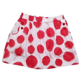 Falda Patrizia Pepe Roja y Blanca de Algodón