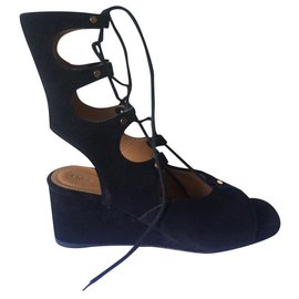 Sandali Chloé Spartiates in scamosciato nero 39