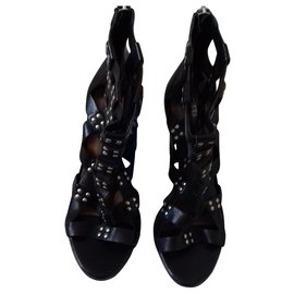 Balmain Sandalen aus Leder Schwarz 38