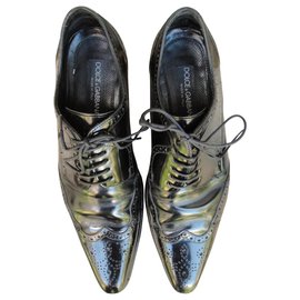 Derby in pelle verniciata Dolce & Gabbana