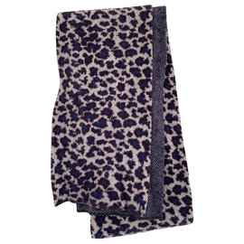 Sciarpa Marc Jacobs in lana stampa animalier viola