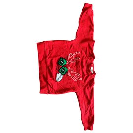 Pull de Noël Stella McCartney rouge coton 2 ans - Stella Mc Cartney