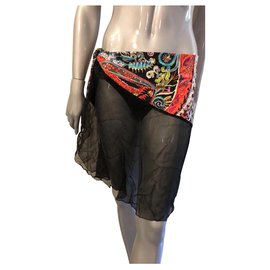 Autre Marque Nicole Olivier TL Sarong Mehrfarbig und Schwarz
