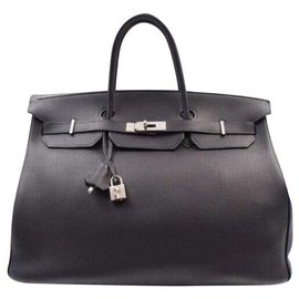 Borsa Hermès Birkin 40 Togo Pelle Blu Zaffiro