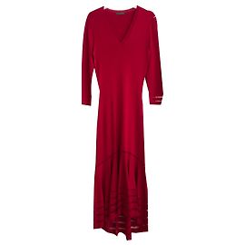 Alexander McQueen Fuschia Kleid aus Viskose lang