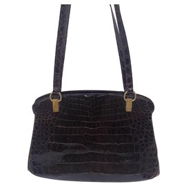 Autre Marque Piccola borsa vintage in coccodrillo