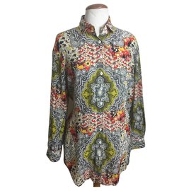 Camicia lunga Etro in seta e cotone