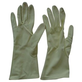 Handschuhe aus Nylon in Pastellgelb - Autre Marque