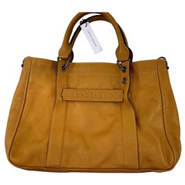 Longchamp 3D Ledertasche Hellbraun