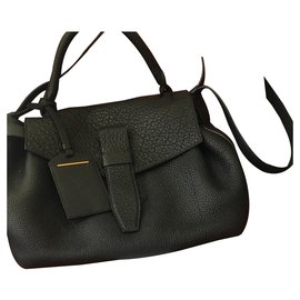 Borsa a mano Lancel Charlie modello piccolo nera in pelle
