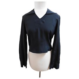 Top in seta blu scuro Emporio Armani. IT 40