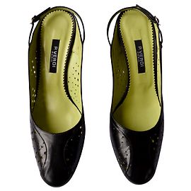 Autre Marque P. Slingback Verdi in pelle nera. 37.5