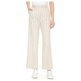 Pantaloni larghi Acne Studios beige cotone lino