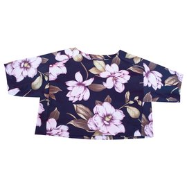 Blusa corta By Malene Birger Stampa floreale