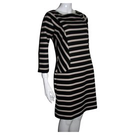Gestreiftes Kleid Vince Camuto schwarz