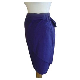 Falda Guy Laroche de algodón morado XS