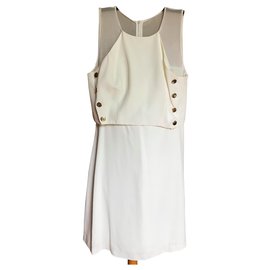 Vestido Sandro Razz de viscosa color eggshell