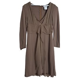 Ermanno Scervino Street Kleid Grün aus Seide und Viskose
