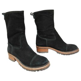 Botas moteras Ash en ante negro