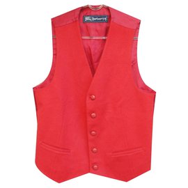 red Burberry waistcoat vintage size S perfect condition
