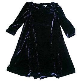 Claudie Pierlot Kurzes Kleid aus blauem Samt