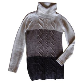 Rollkragenpullover aus Wolle beige khaki und braun - Autre Marque