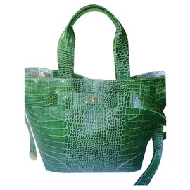 Borsa Lancel in pelle verde oliva