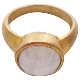 Autre Marque Regenbogen Mondstein Ring in Vermeil