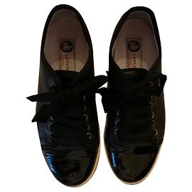 Lanvin Turnschuhe aus schwarzem Leder