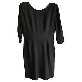 Vestido sin espalda Shiny Upperr The Kooples Negro