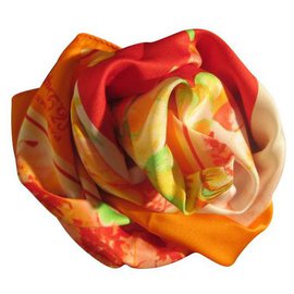 St Dupont Schal Orange aus Polyester 88x85cm