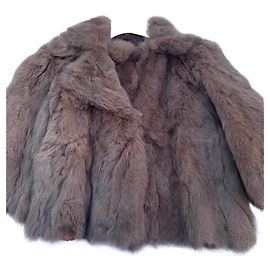 Autre Marque Kaninchenfelljacke kastanienbraun 13-14 Jahre