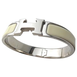 Bracciale Hermès Clic Clac PM Argento e Avorio