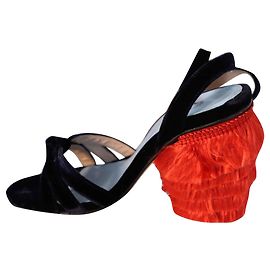Autre Marque Sandali MR BY MAN REPELLER Blu in Tessuto