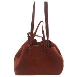 Jerome Dreyfuss Mauritius Handtasche aus Hirschleder Kupfer XL