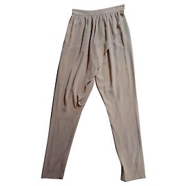 Calças Harem Chloé de Seda Caramelo