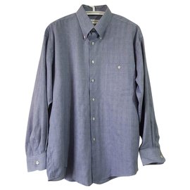 Camisa azul Yves Saint Laurent de algodón