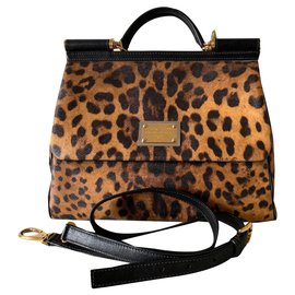 Borsa a mano Dolce & Gabbana Sicily in pelle leopardata