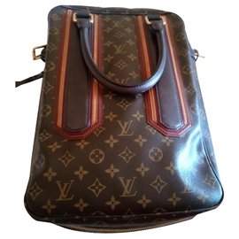 Louis Vuitton Handtasche aus Leder Dunkelbraun