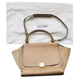 Borsa Trapeze Céline beige in pelle
