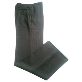 Paul Smith Anzughose aus Wolle Schwarz Gestreift