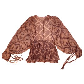 Chloé Blusa in Seta Grigia