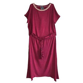 Autre Marque Set Jabador DIAMANTINE Bordeaux e Oro Viscosa XL