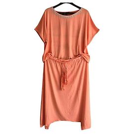 Autre Marque Diamantine Jabador Set Lachs und Gold Viskose XL