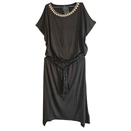Autre Marque DIAMANTINE Jabador Set Khaki und Gold Viskose