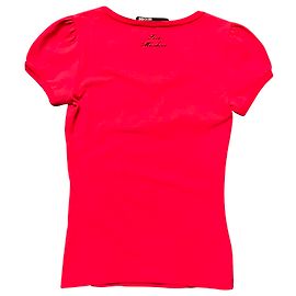 Camiseta Love Moschino Rojo Frambuesa Algodón