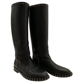 Stivali Valentino Rockstud in pelle nera taglia 41